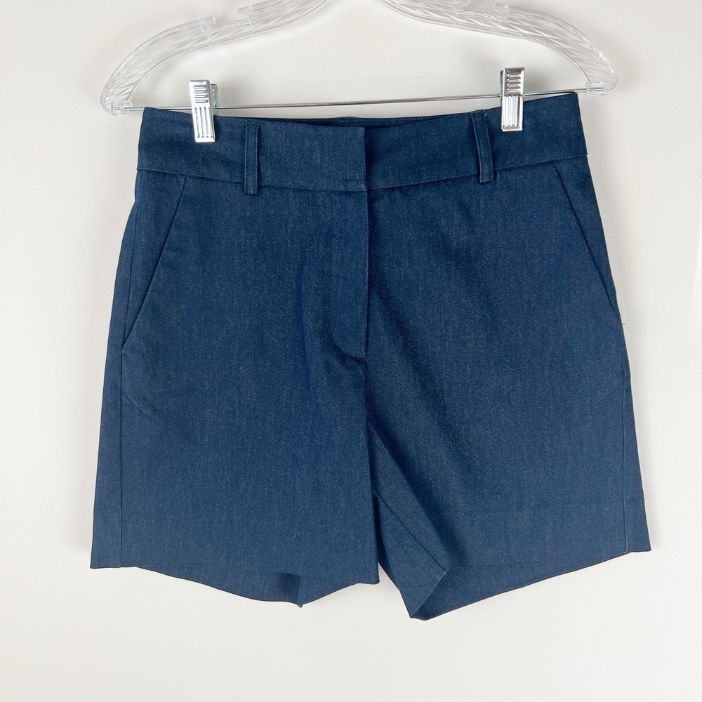 THEO THE LABEL Classic Luxe Tailored Blue Denim Dress Short Medium Quiet Luxury‎
